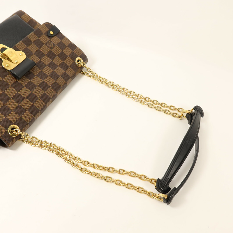 LOUIS VUITTON Damier Vavin PM金扣鏈帶肩背袋-7