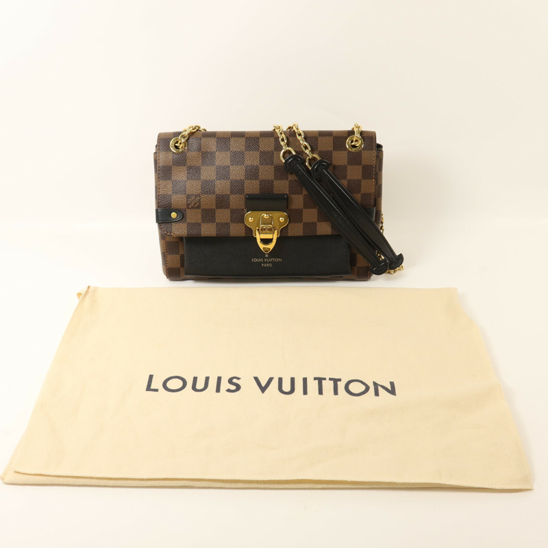 LOUIS VUITTON Damier Vavin PM金扣鏈帶肩背袋-8