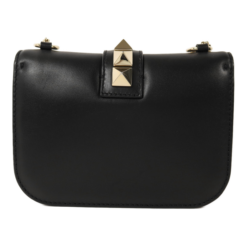 Valentino 牛皮皮革Rockstud Shoulder Bag金扣鏈帶肩背袋-1