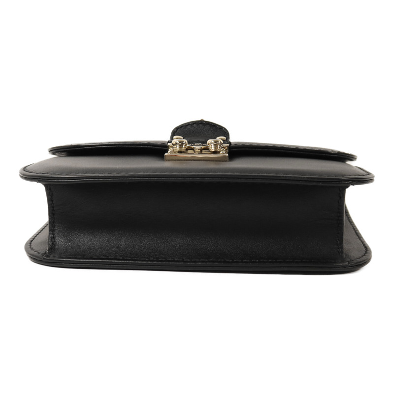 Valentino 牛皮皮革Rockstud Shoulder Bag金扣鏈帶肩背袋-3