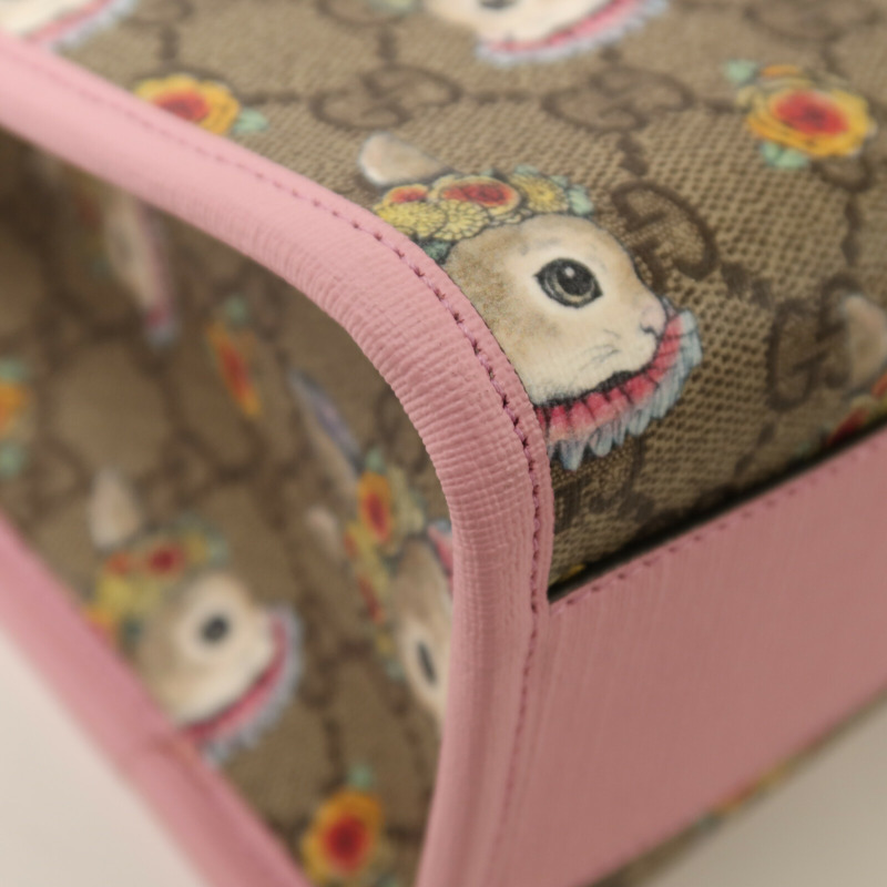 GUCCI 塗層帆布Tote Bag銀扣手挽肩背兩用袋-9