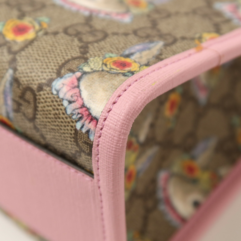 GUCCI 塗層帆布Tote Bag銀扣手挽肩背兩用袋-10