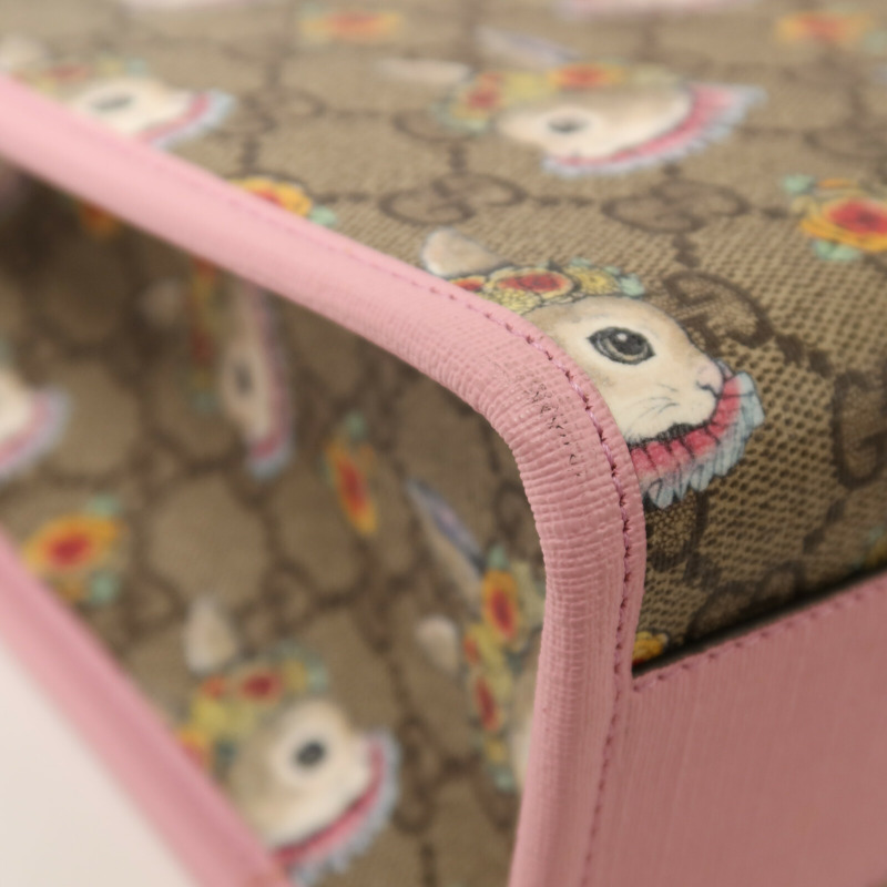 GUCCI 塗層帆布Tote Bag銀扣手挽肩背兩用袋-11