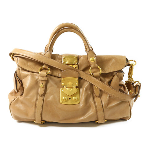 Miu Miu 牛皮皮革Bow Bag金扣手挽肩背兩用袋