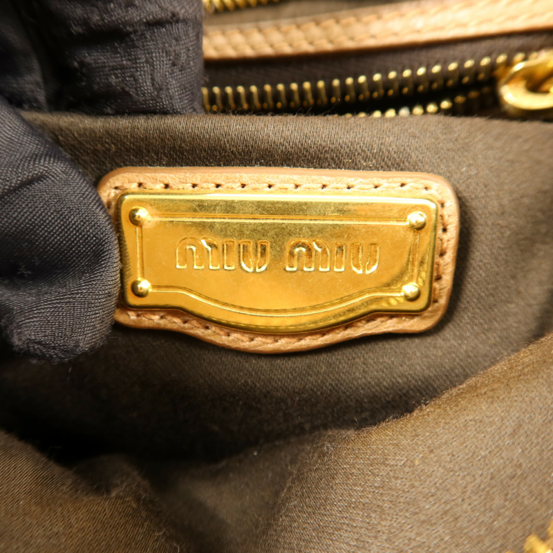 Miu Miu 牛皮皮革Bow Bag金扣手挽肩背兩用袋-6