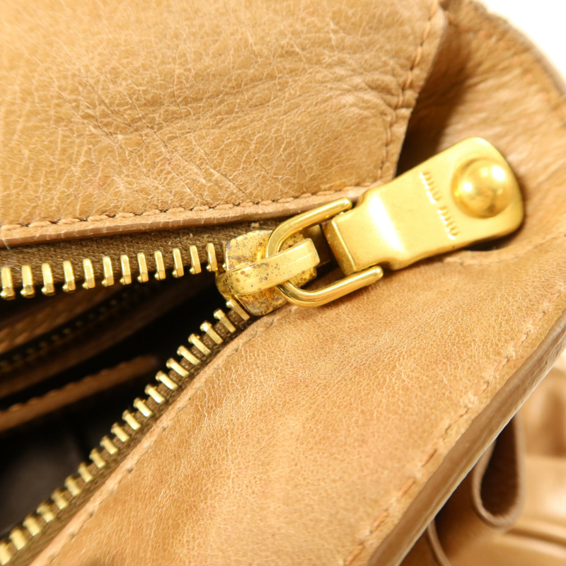 Miu Miu 牛皮皮革Bow Bag金扣手挽肩背兩用袋-7