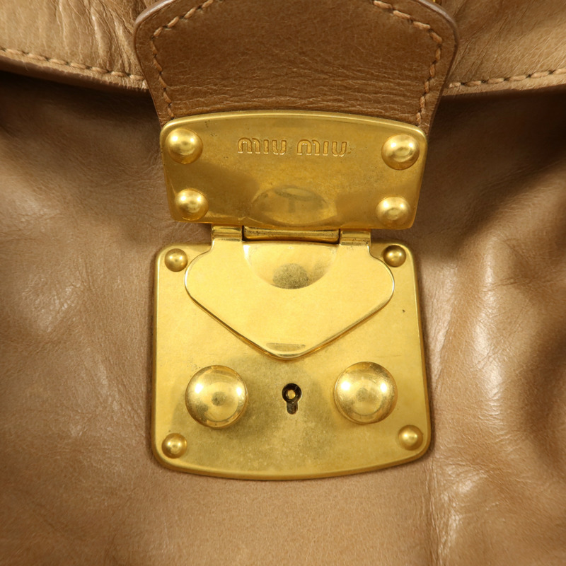 Miu Miu 牛皮皮革Bow Bag金扣手挽肩背兩用袋-9