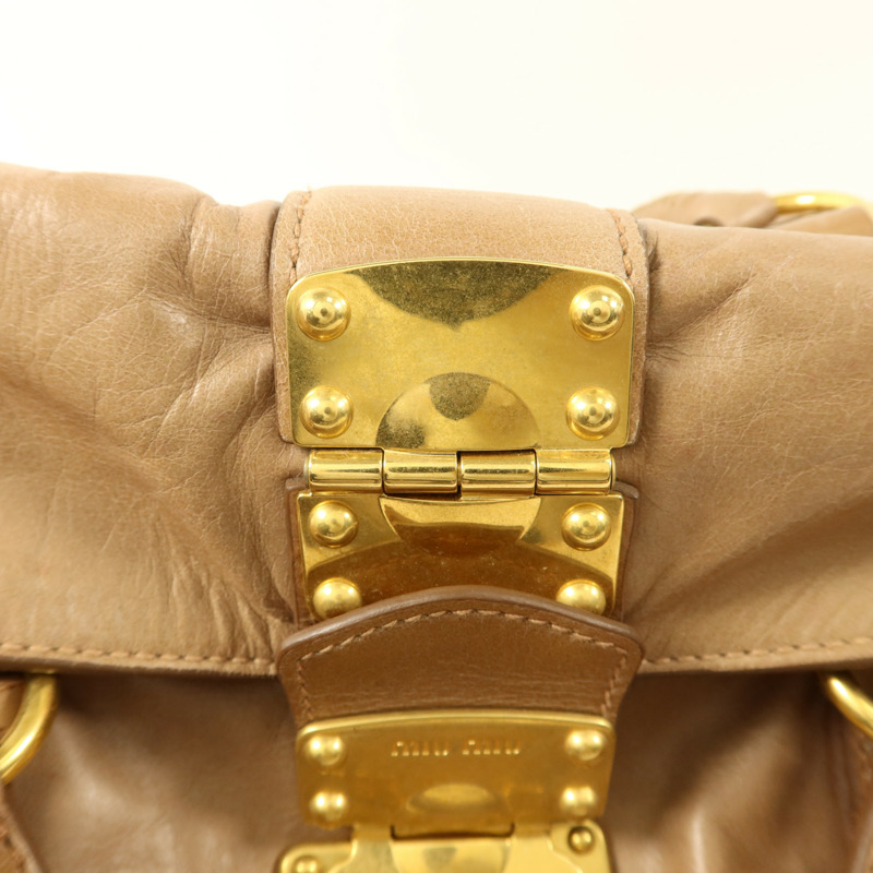 Miu Miu 牛皮皮革Bow Bag金扣手挽肩背兩用袋-10