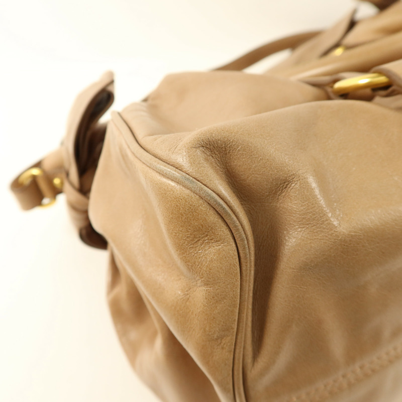 Miu Miu 牛皮皮革Bow Bag金扣手挽肩背兩用袋-12