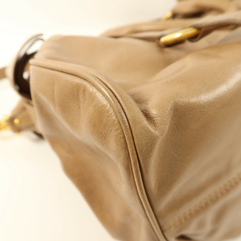 Miu Miu 牛皮皮革Bow Bag金扣手挽肩背兩用袋-14