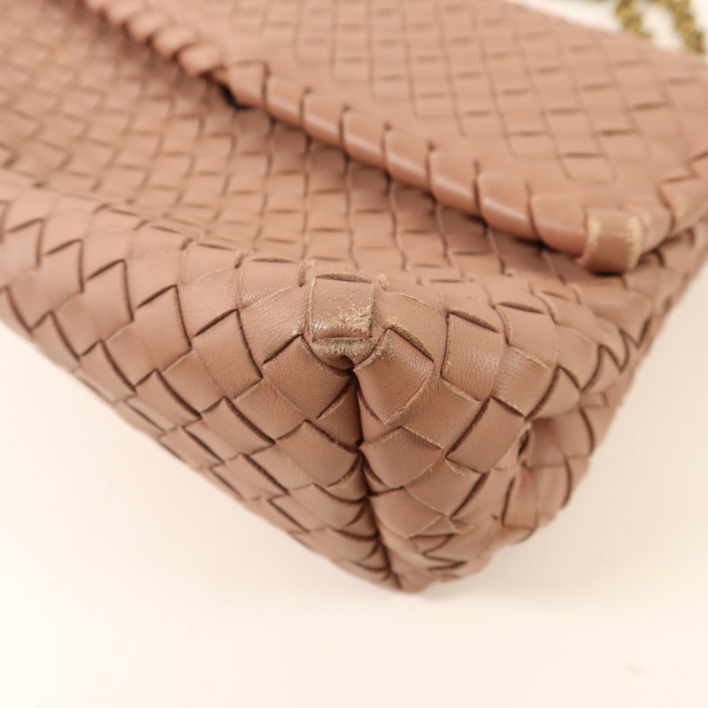 BOTTEGA VENETA 羊皮皮革Olimpia Intrecciato鏈帶肩背袋-13
