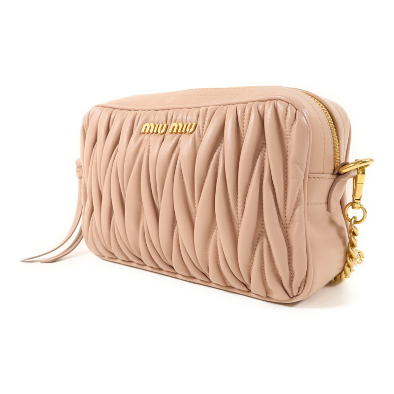 Miu Miu 羊皮皮革Shoulder Bag金扣鏈帶肩背袋-2