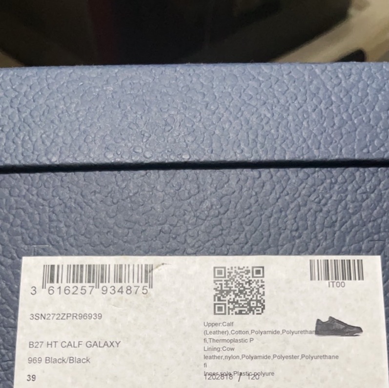 DIOR B27 黑色 EU39-10