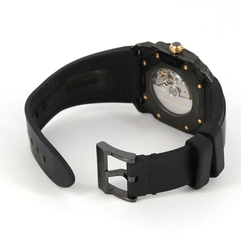 寶格麗 Octo Ultranero DLC BGO41S BGO41BBSVD 不鏽鋼自動腕錶-6