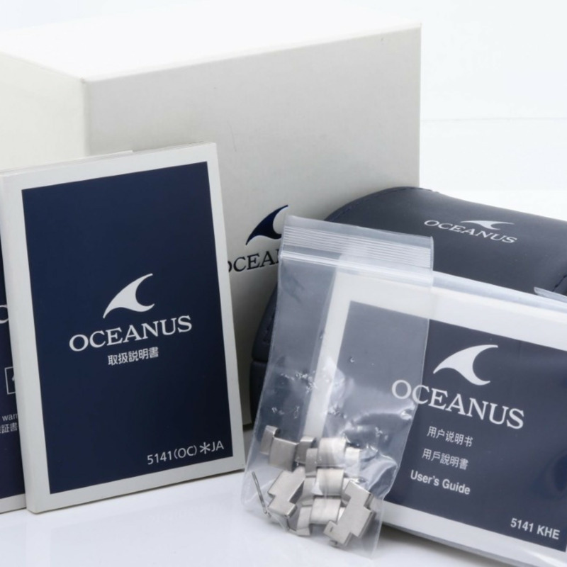 卡西歐 Oceanus OCWT10001AJF 黑色銀色鈦金屬男士模擬腕錶-7
