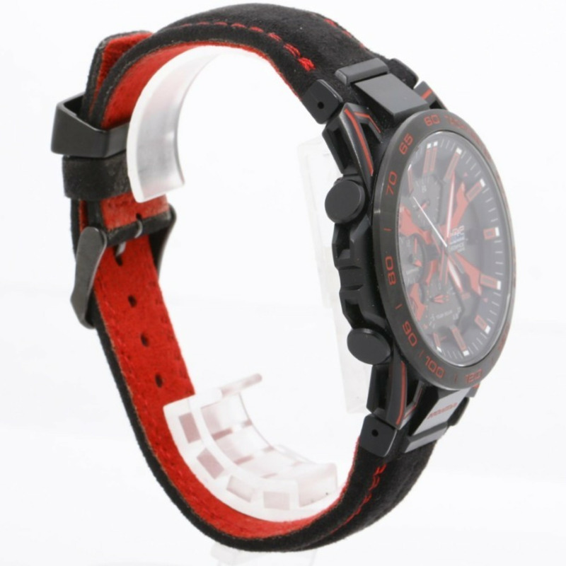 卡西歐 Edifice Sospensione Honda Racing 紅色版 EQB2000HR1AJR 黑色不鏽鋼男錶-2