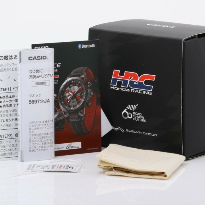 卡西歐 Edifice Sospensione Honda Racing 紅色版 EQB2000HR1AJR 黑色不鏽鋼男錶-6