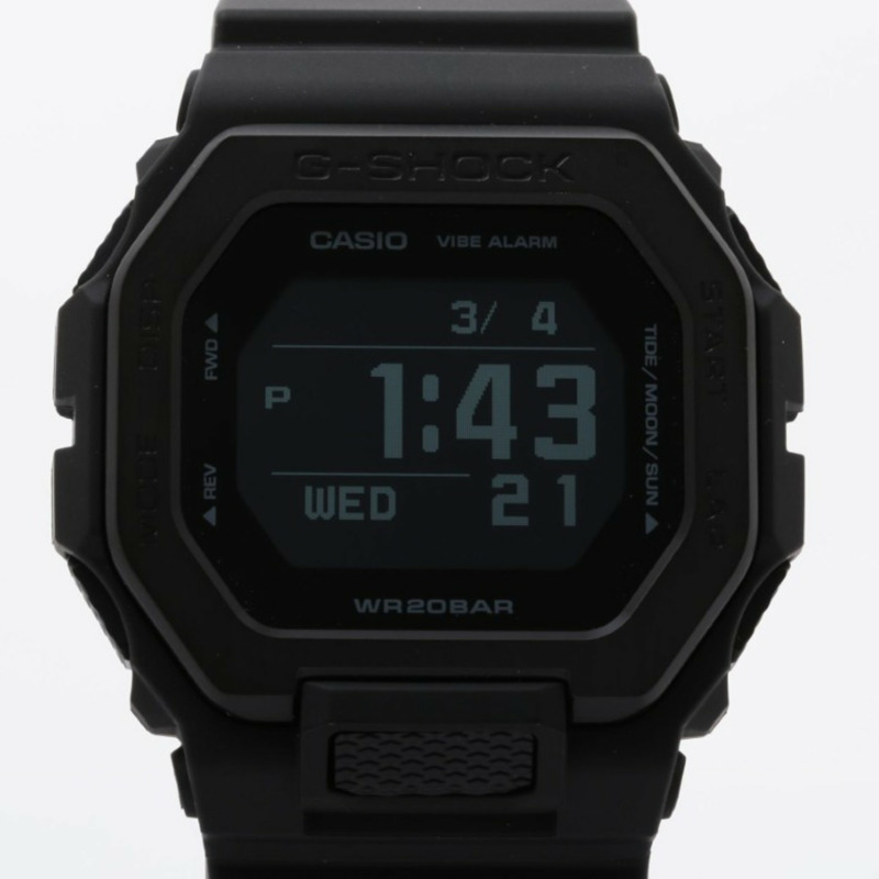 卡西歐 G-SHOCK GLIDE GBX100 系列 GBX100NS1JF 黑色樹脂/不鏽鋼男士數位手錶-0