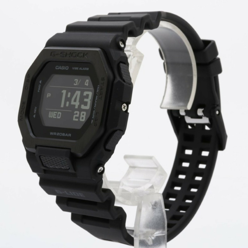 卡西歐 G-SHOCK GLIDE GBX100 系列 GBX100NS1JF 黑色樹脂/不鏽鋼男士數位手錶-1