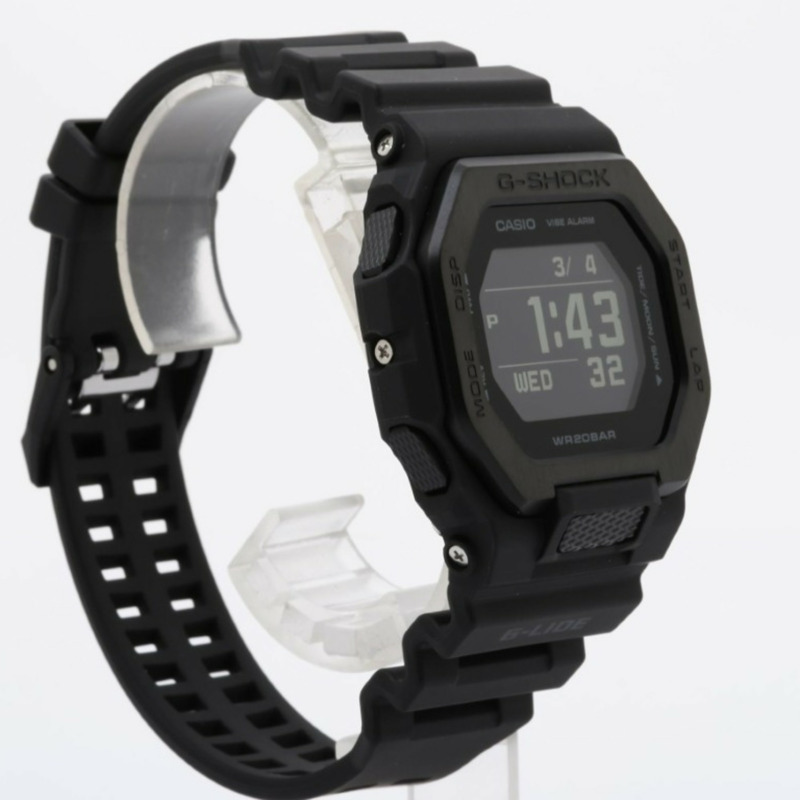 卡西歐 G-SHOCK GLIDE GBX100 系列 GBX100NS1JF 黑色樹脂/不鏽鋼男士數位手錶-2