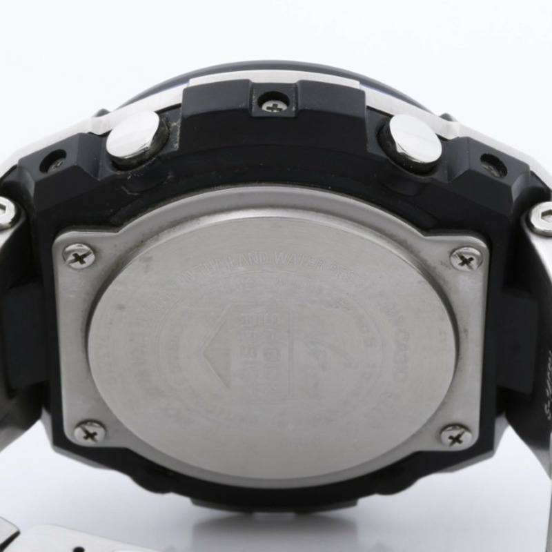 卡西歐 G-SHOCK GSTEEL GSTW100D1A2JF 黑色銀色不鏽鋼男士手錶-3