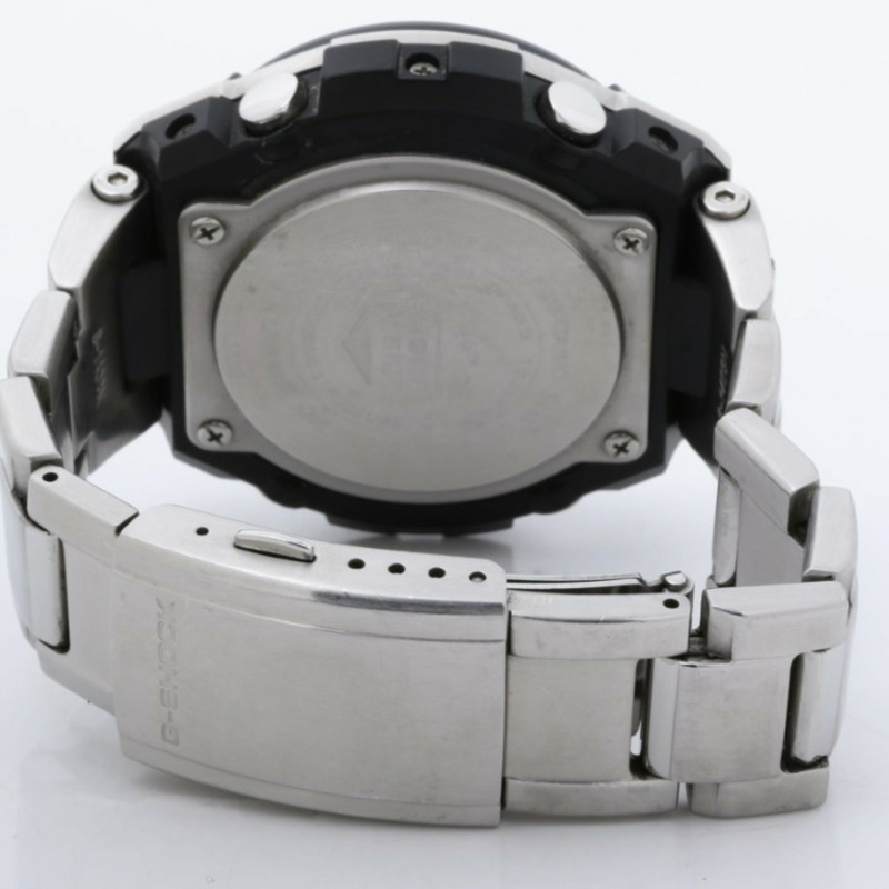 卡西歐 G-SHOCK GSTEEL GSTW100D1A2JF 黑色銀色不鏽鋼男士手錶-4