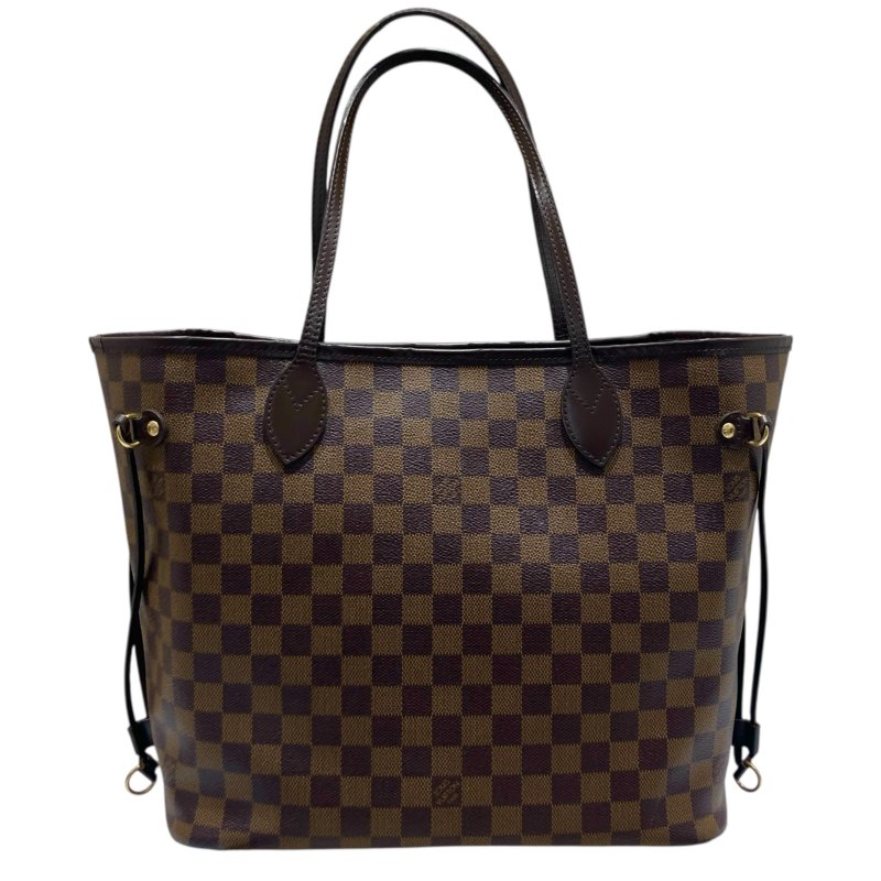 LOUIS VUITTON 路易威登  N41358 NEVERFULL MM 棋盤格托特包 棕色 金釦-0