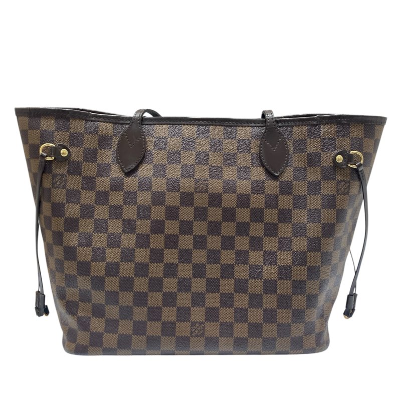 LOUIS VUITTON 路易威登  N41358 NEVERFULL MM 棋盤格托特包 棕色 金釦-1