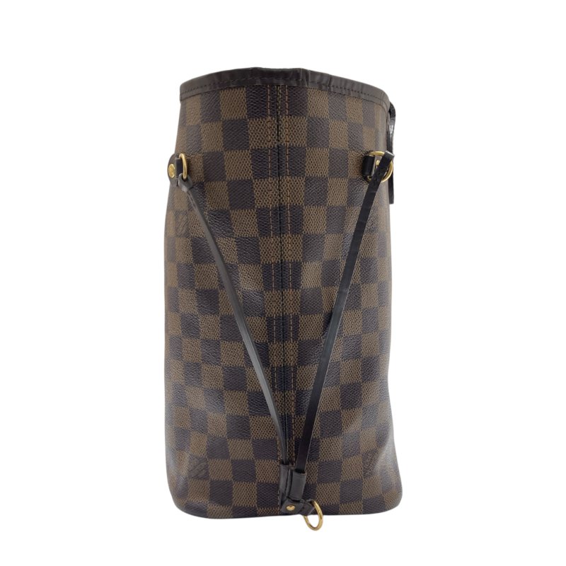 LOUIS VUITTON 路易威登  N41358 NEVERFULL MM 棋盤格托特包 棕色 金釦-3
