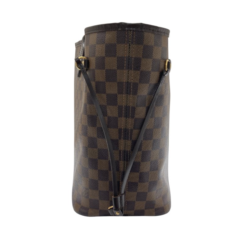 LOUIS VUITTON 路易威登  N41358 NEVERFULL MM 棋盤格托特包 棕色 金釦-4