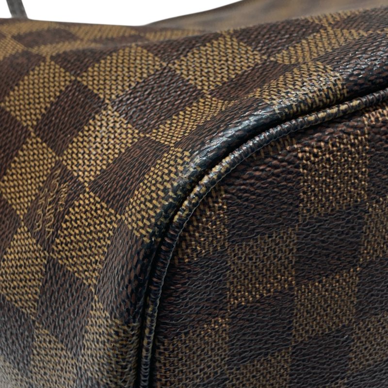 LOUIS VUITTON 路易威登  N41358 NEVERFULL MM 棋盤格托特包 棕色 金釦-7