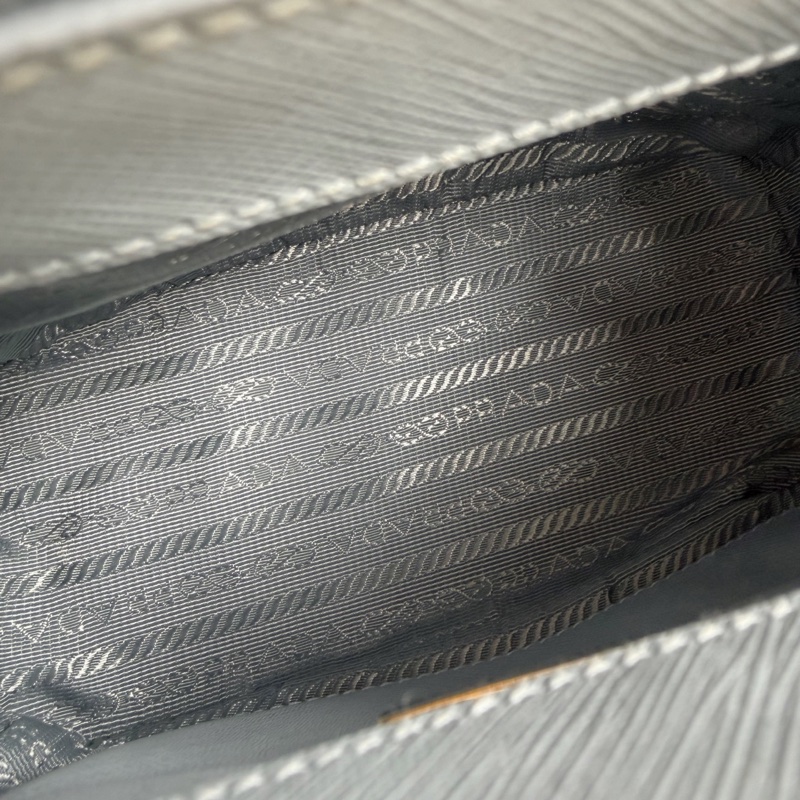 Prada普拉達藍色mini新款殺手包  底長20附件：塵袋-7