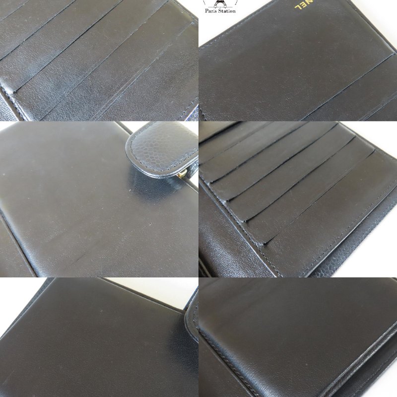 【巴黎站二手名牌專賣店】＊現貨＊CHANEL香奈兒真品＊黑色皮革大雙C釦式長夾-7