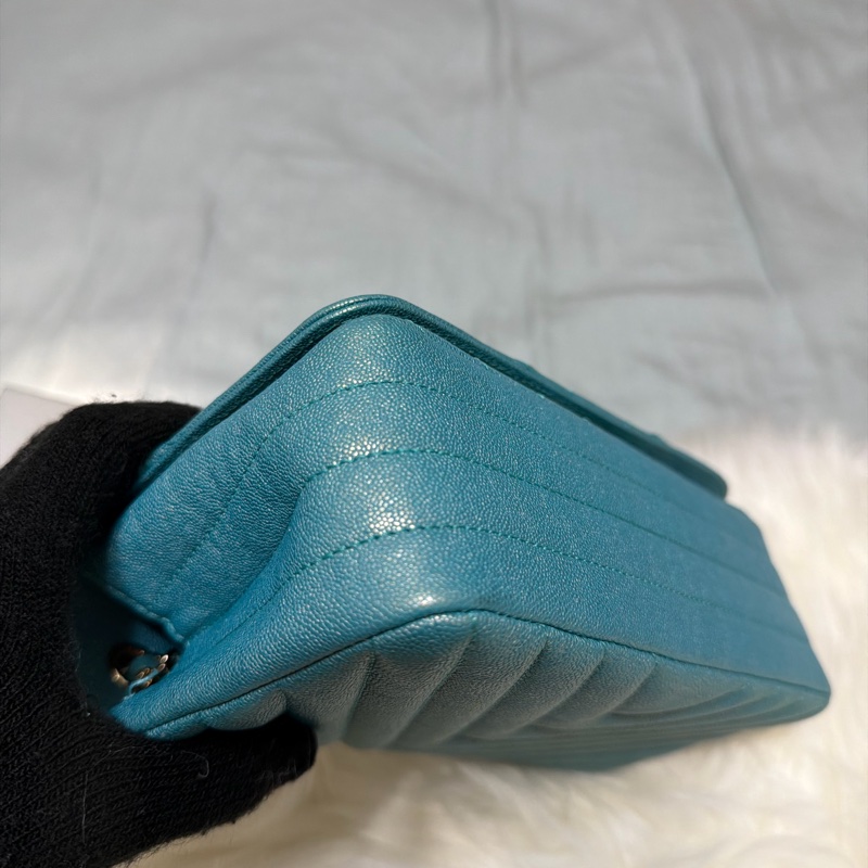 Chanel Small Chevron Caviar Statement Flap-1