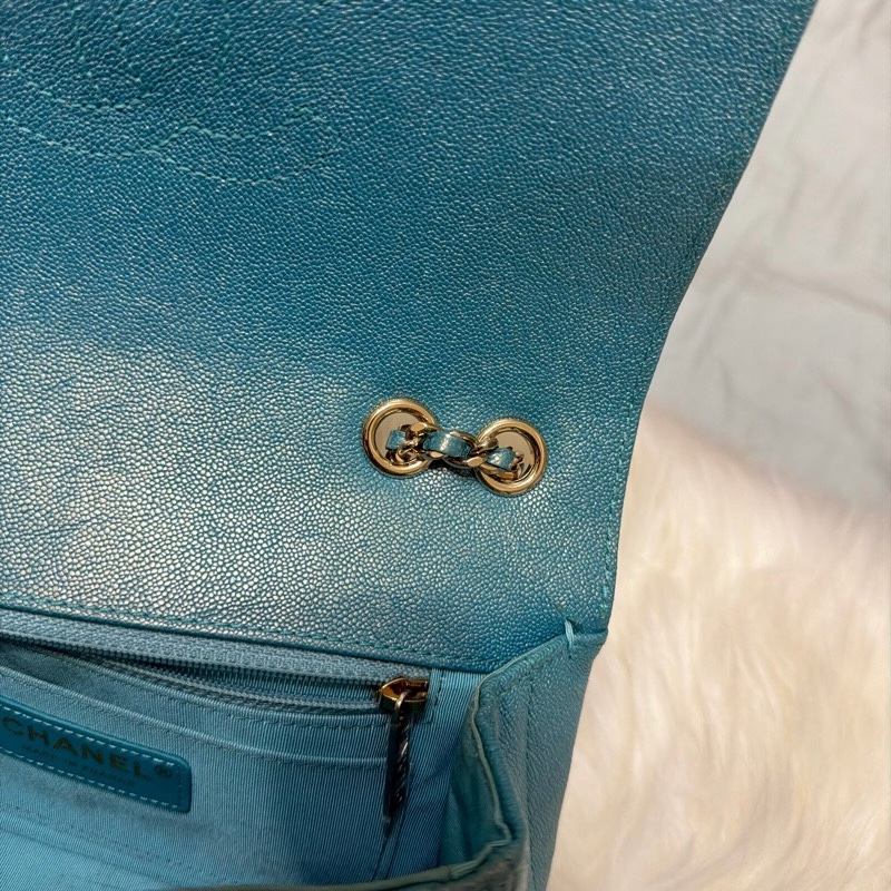 Chanel Small Chevron Caviar Statement Flap-4