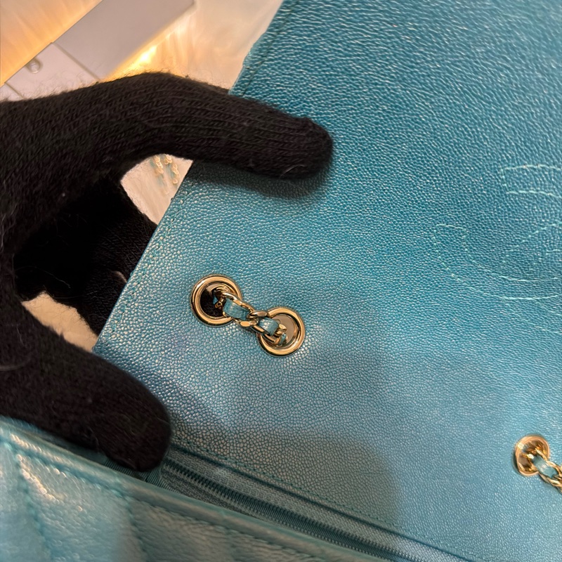 Chanel Small Chevron Caviar Statement Flap-5