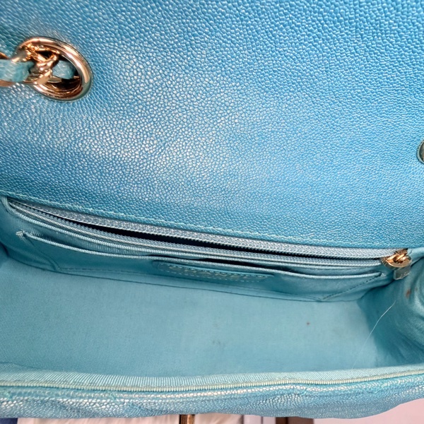 Chanel Small Chevron Caviar Statement Flap-6