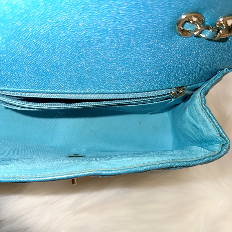 Chanel Small Chevron Caviar Statement Flap-10