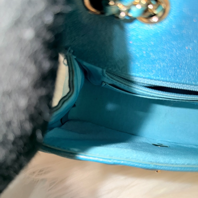 Chanel Small Chevron Caviar Statement Flap-11