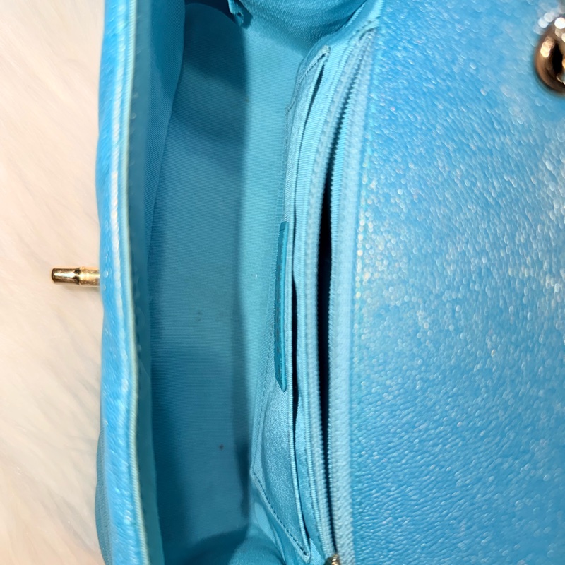 Chanel Small Chevron Caviar Statement Flap-12