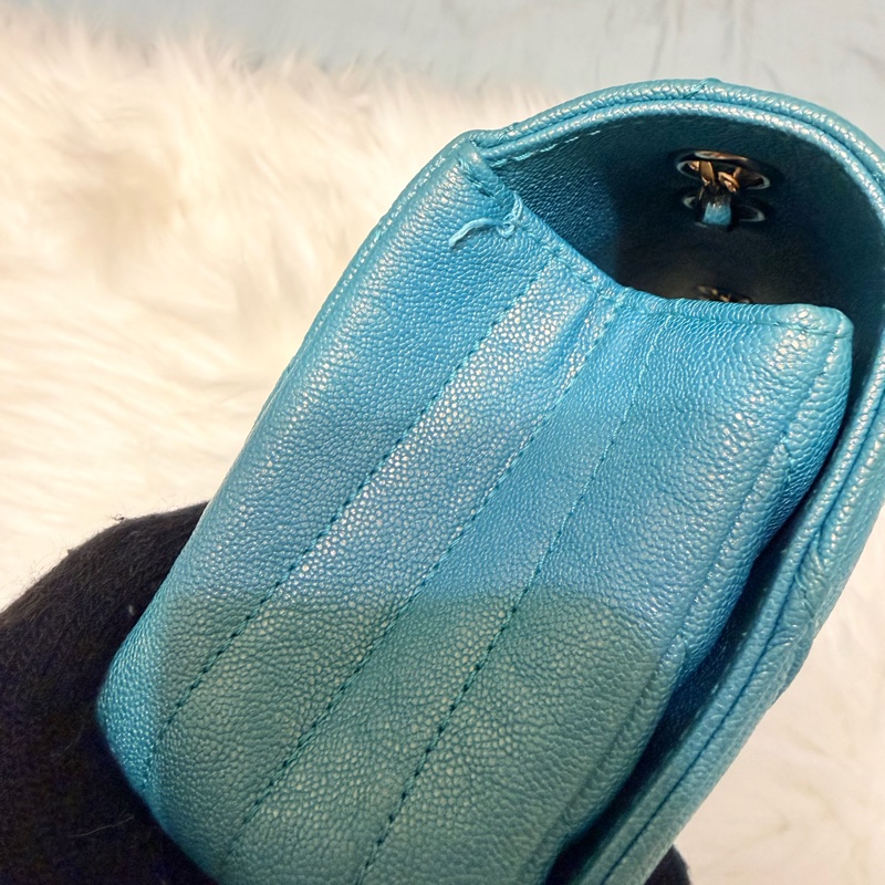 Chanel Small Chevron Caviar Statement Flap-19