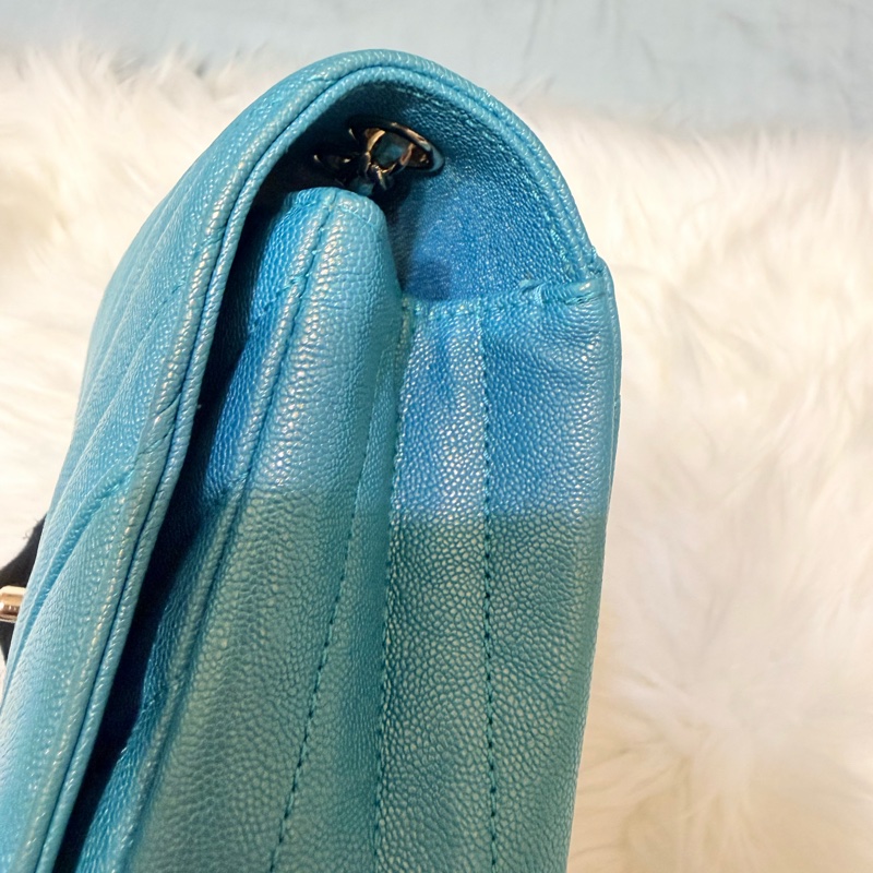 Chanel Small Chevron Caviar Statement Flap-20