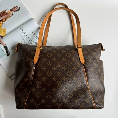 🩷容量超大 LV 經典花紋雙口袋肩背包