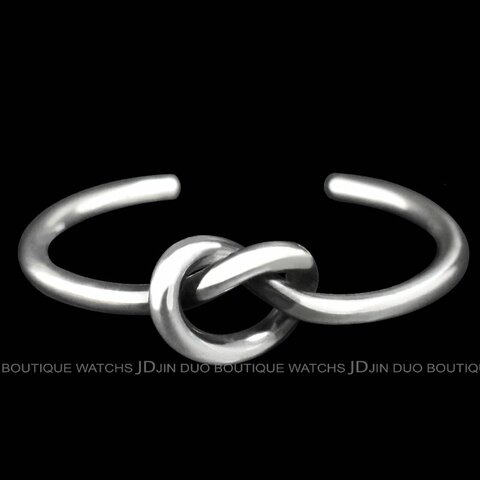 金鐸精品~C789 GEORG JENSEN喬治傑生LOVE KNOT永結同心925純銀手環