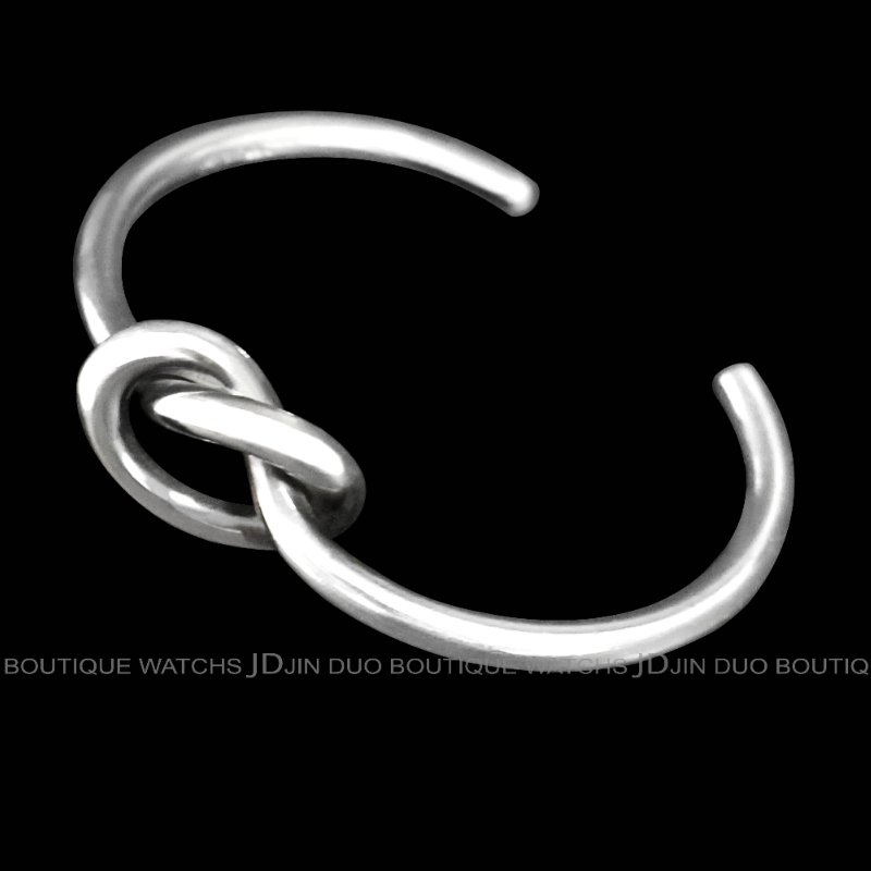 金鐸精品~C789 GEORG JENSEN喬治傑生LOVE KNOT永結同心925純銀手環-1