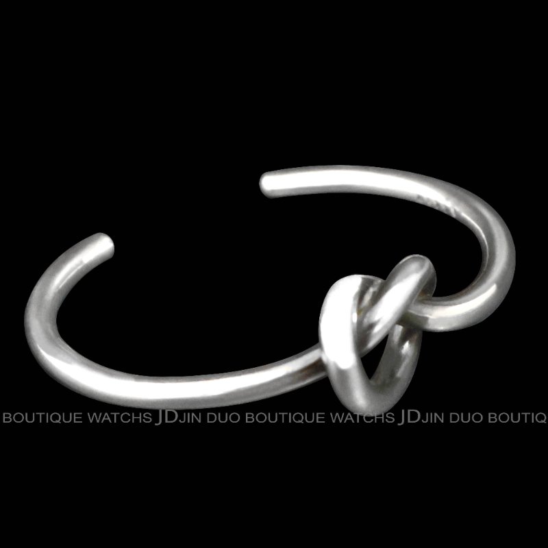 金鐸精品~C789 GEORG JENSEN喬治傑生LOVE KNOT永結同心925純銀手環-5