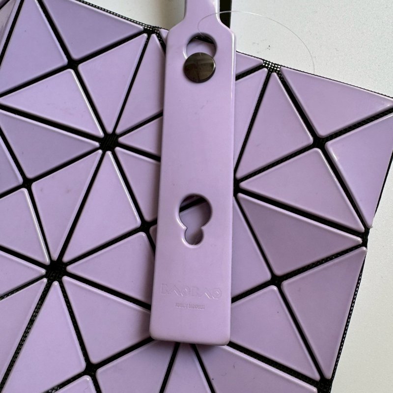 💥外出無敵方便款 Issey Miyake BAO BAO 紫色6x6手提包-4