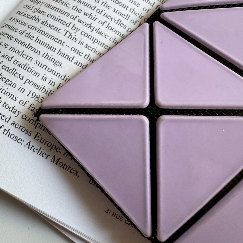 💥外出無敵方便款 Issey Miyake BAO BAO 紫色6x6手提包-5