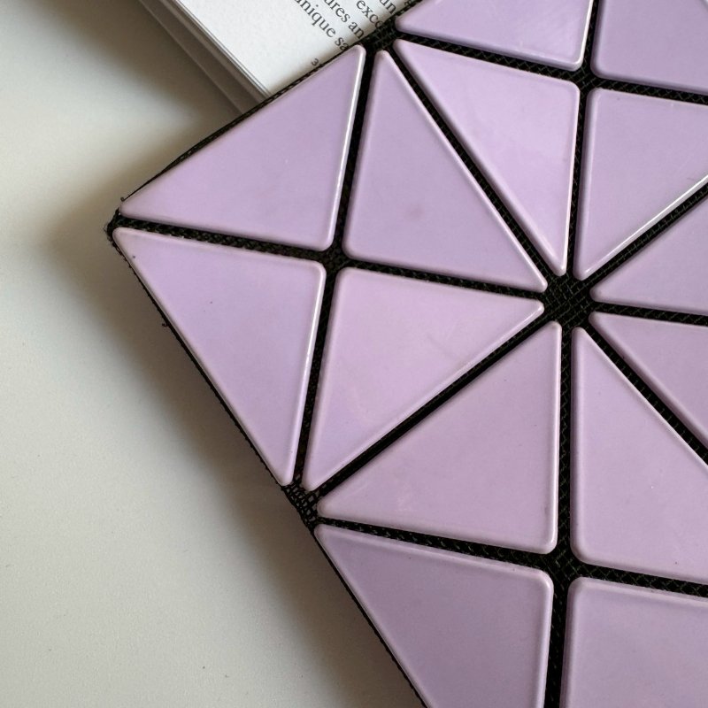 💥外出無敵方便款 Issey Miyake BAO BAO 紫色6x6手提包-8