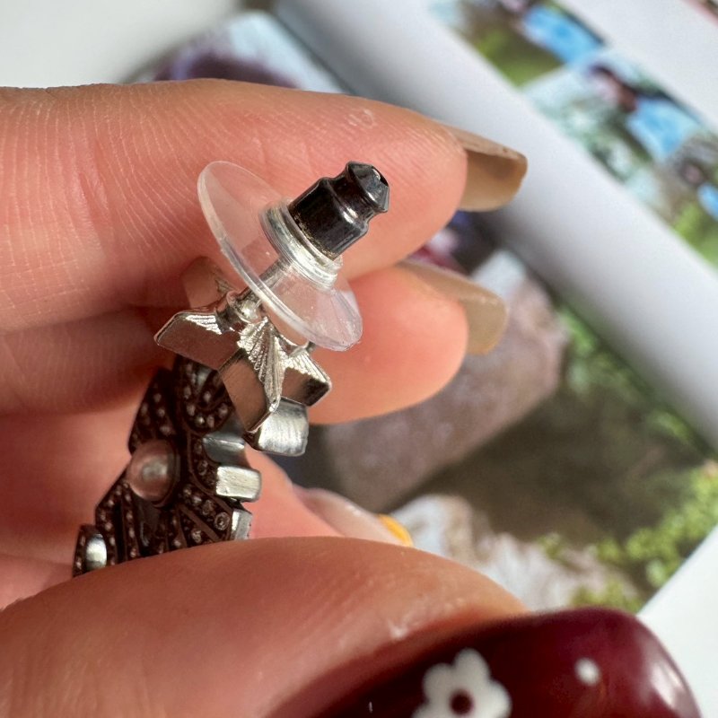 🎊99成新商品🎊Chanel 銀色星星數字耳環-3